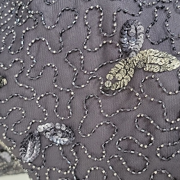 Adrianna Papell Women's Beaded cape Gray Maxi Dress / Size 6. NWOT. - Picture 14 of 15